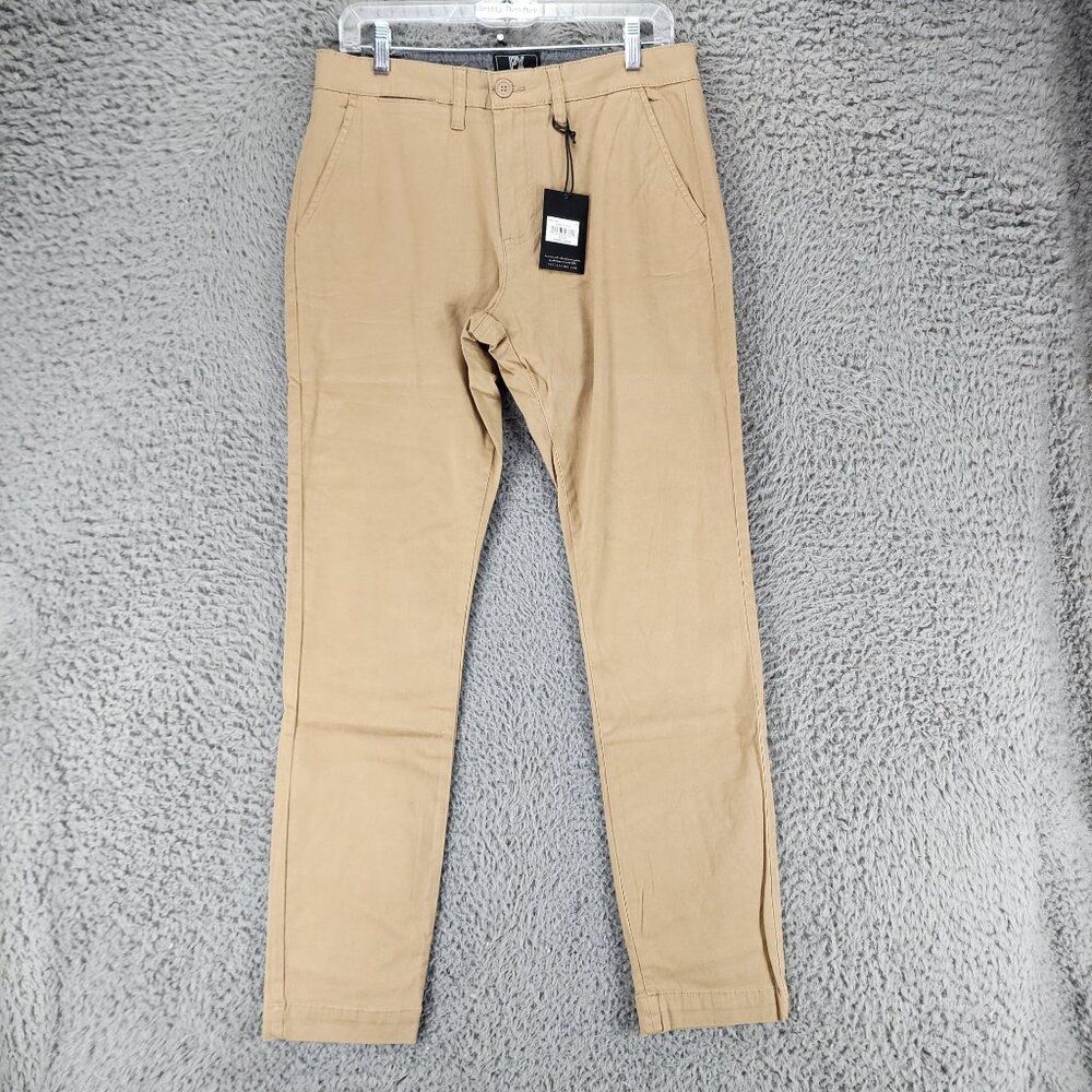 PX Pants Mens 31x34 Mens 31x34 Tan Stretch Mid Rise Straight Fit Chino *NWT*